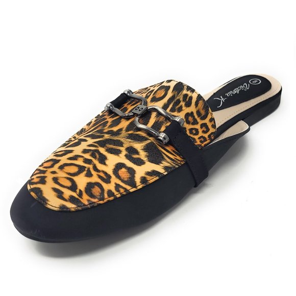 Women's Slip On Flat Slide Mules, M-3005, Camel - Picture 2 of 4